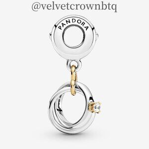 Pandora Two-tone Wedding Rings Dangle Charm|Two-tone